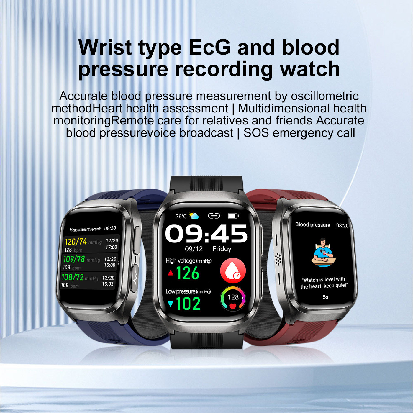 Air Pump VS17 AMOLED Health Monitoring Smartwatch AI Intelligent NFC ECG Balloon True Real Blood Pressure Broadcast Smart Watch